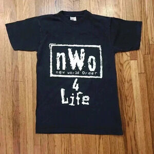 Vintage WCW 1990s New World Order NWO T-Shirt Single Stitch Size M WWE